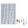 Creative Long Strip Water Drop Pendant Mold Artistic Silicone Charm Mold for Crafting Water Drop Long Bar Pendant