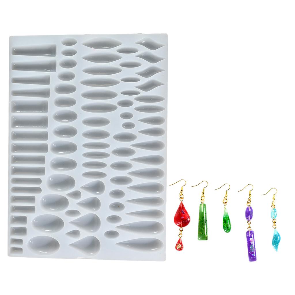 Creative Long Strip Water Drop Pendant Mold Artistic Silicone Charm Mold for Crafting Water Drop Long Bar Pendant