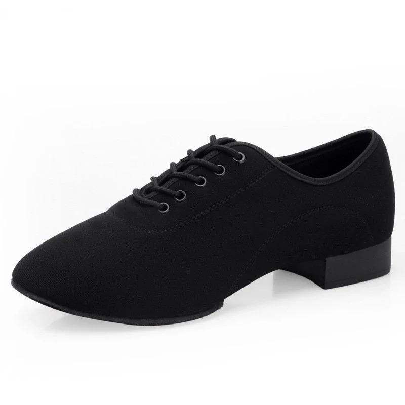 Modern Jazz Sneaker for Men Outdoor/indoor Ballroom Waltz Latin Salsa Dance Shoes Oxford Upper Adult Black for Low Heel