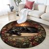 Christmas Dogs pattern round rug,Carpet Rug for Living Room Bedroom Playroom ,Non-slip Floor Mat,Holiday Gifts and Birthday Gifts.