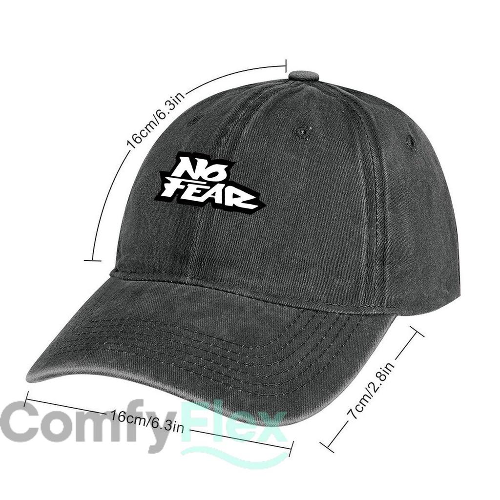 No Fear Bold Text Fashion Washed Baseball Cap Outdoor For Womens Unisex FeUnisex Beach Dad Hat Hip Hop