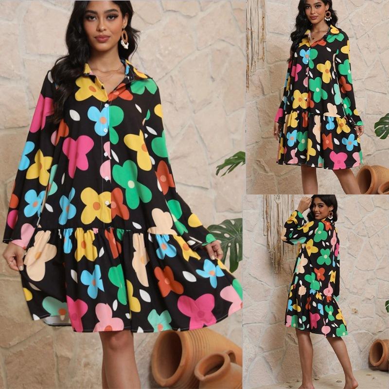 European and American French floral dress summer high sense thin gentle first love dress