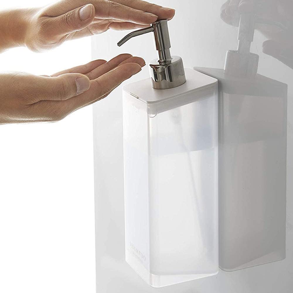 Yamazaki Magnetic Dispenser MIST of Magnetic Refill Bottles for Shampoo and 4485 and 4486 Two-Way (Set 2) Conditioner, Clear,