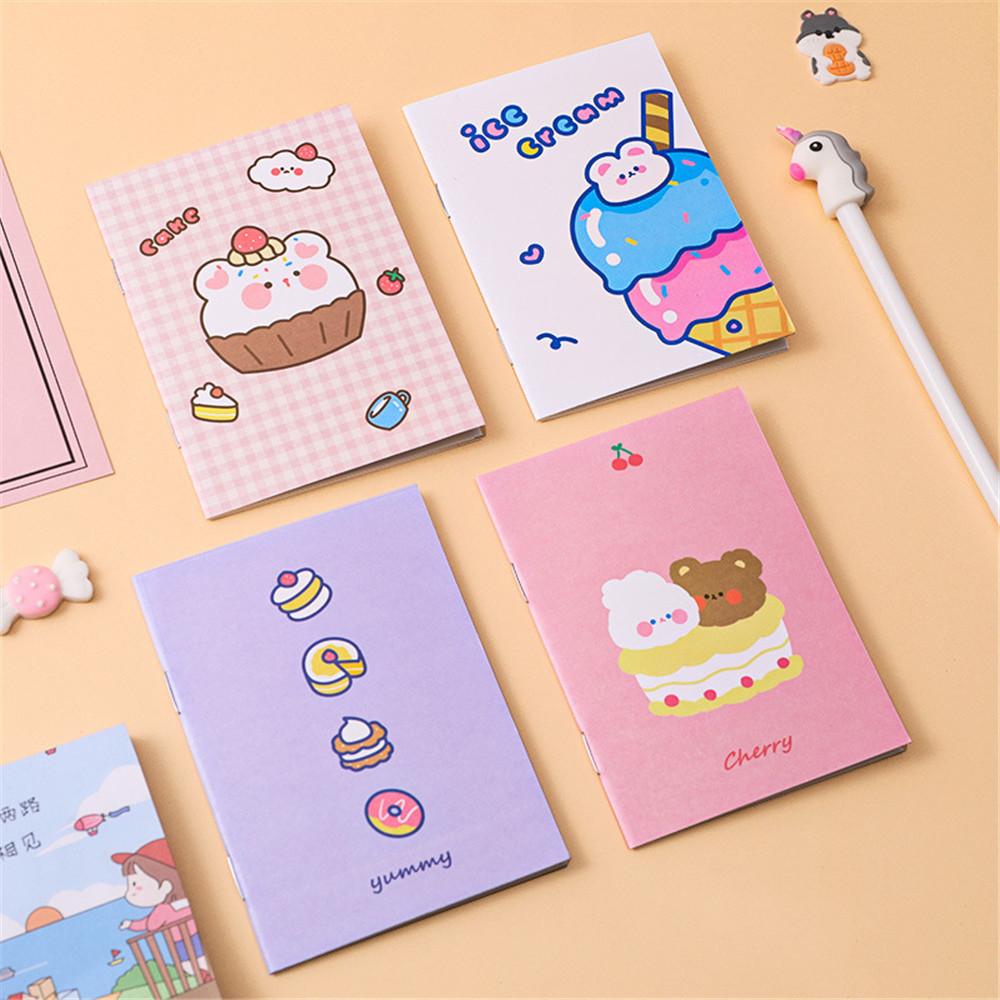Kawaii Notebook For Girls Stationery Gift Small Plush Journal Diary Notepad Blank Inner Papers Sketchbook With Keychain Protable
