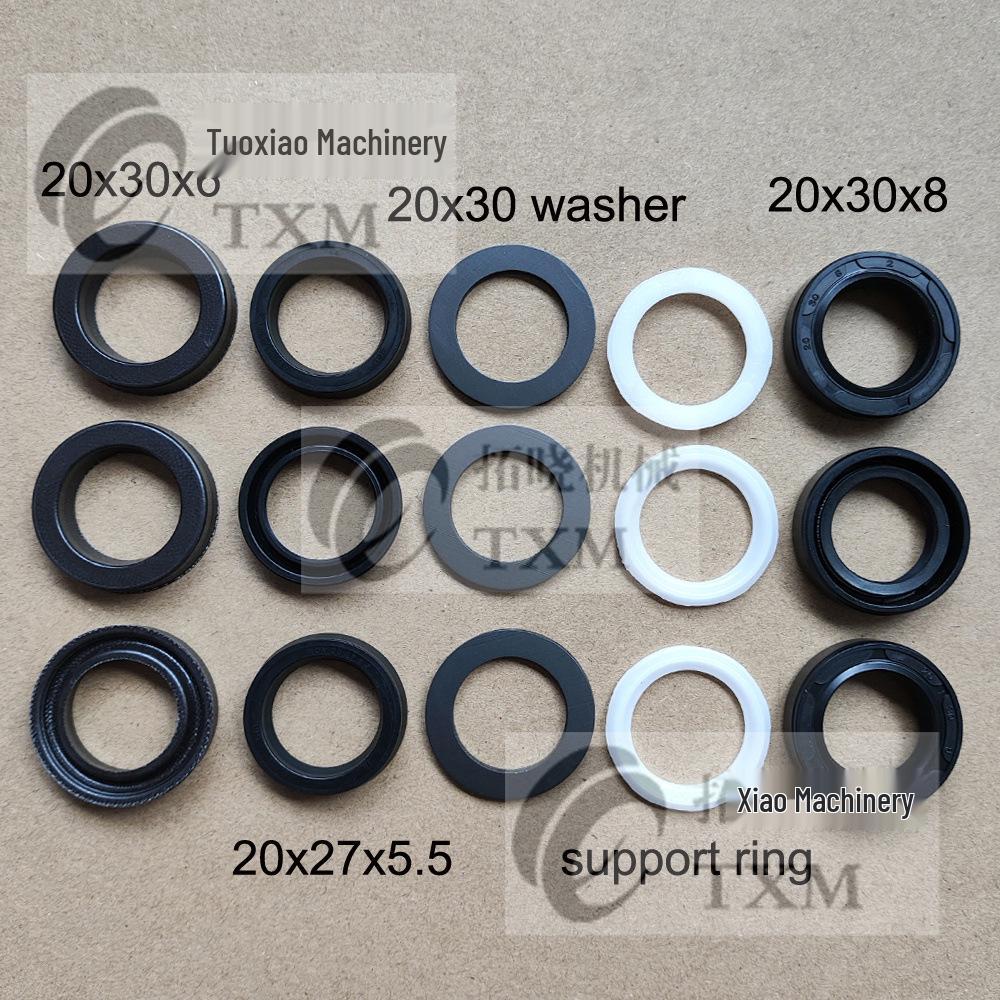 Kit di sigillatura e riparazione per idropulitrice ad altissima pressione: Testa Pompa, Morsetto, Panno, Stantuffo in Gomma e Paraolio