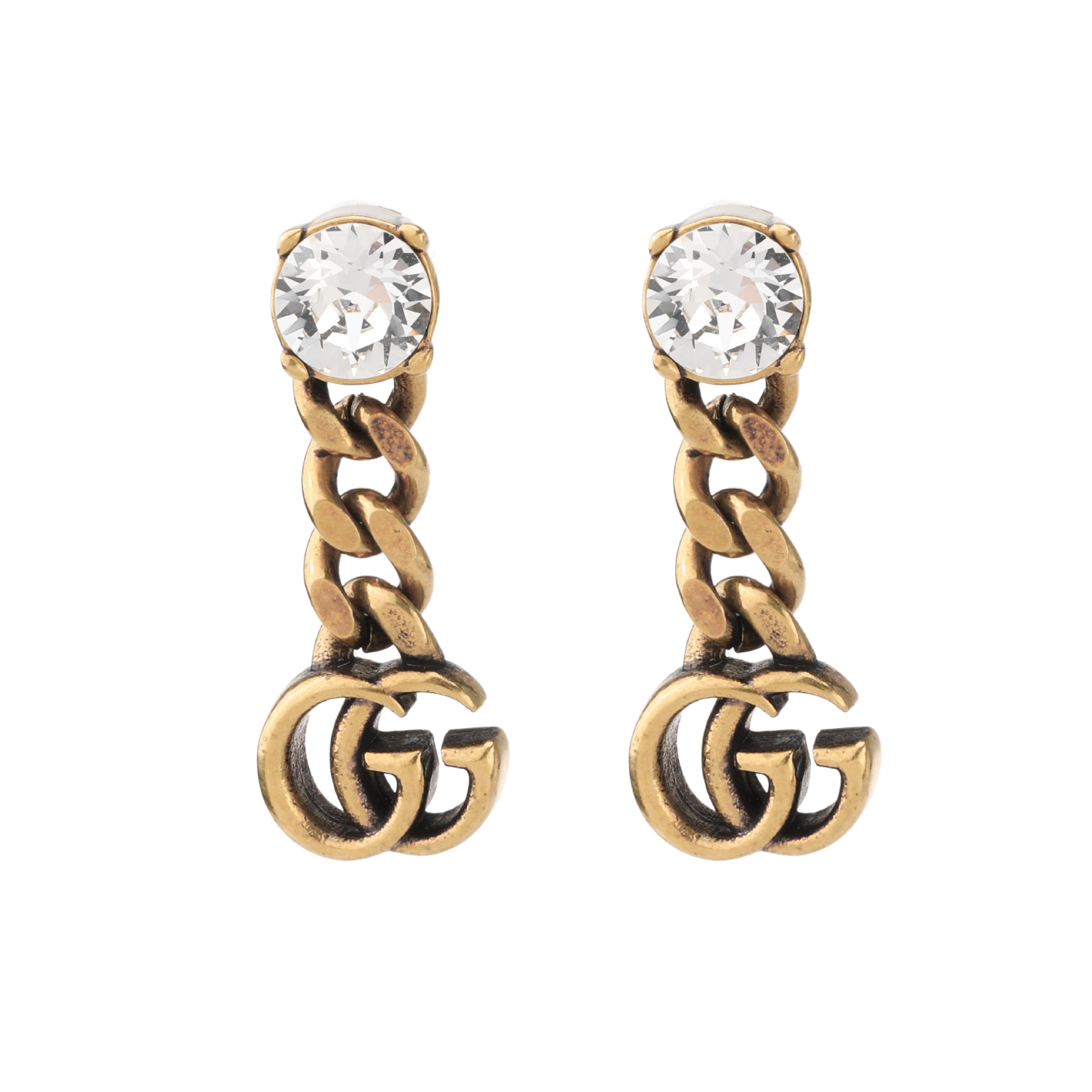 

Gucci Double G Series Vintage Style Matte Earrings Women jewelry Gold 645683-J1D50-8062 Dust Bag+Box (Random Color),Gold
