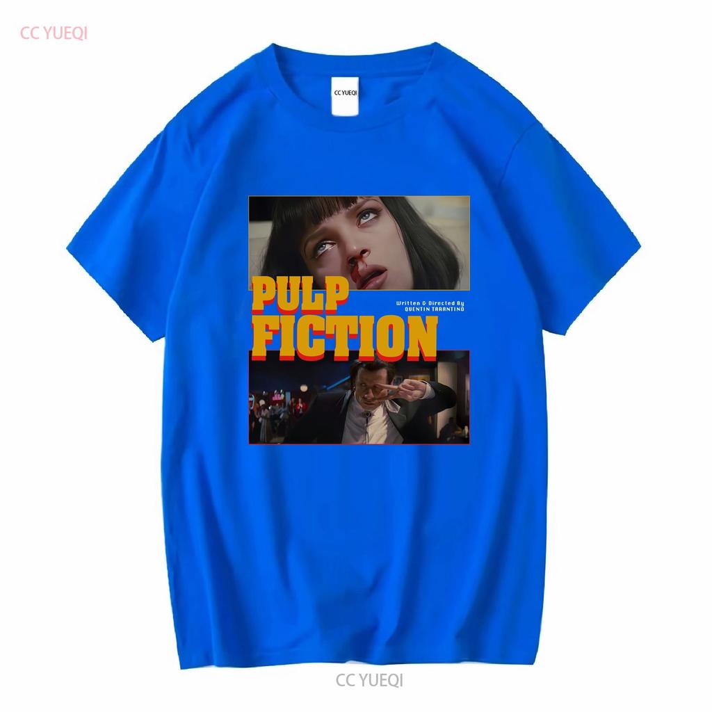 Pulp Fiction Movie T Shirt Vintage Retro for Quentin Tarantino Fans Washed Oversized Birthday Long or Short Sleeves Vintage