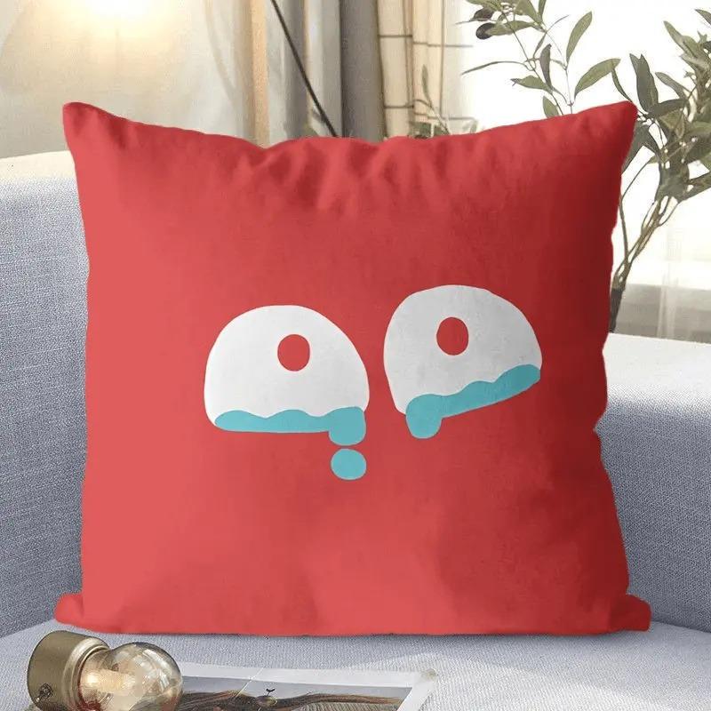 Cute Emoji Expression Pillowcase - Playful Cartoon Face Pillow Cover for Sofa Bedroom Living Room