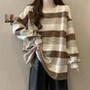 2026 New  Spring/Autumn Women's Loose-fitting T-shirt Long-sleeved Thin Retro Sweatshirt Women's Slimming Top