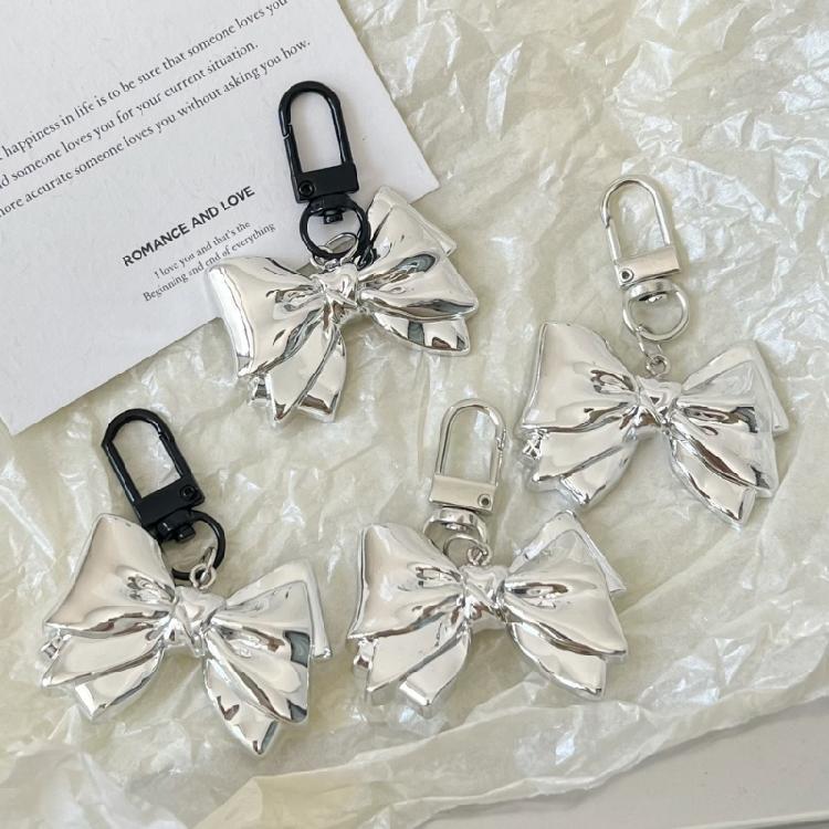 Fashion Metal Bowknot Keychain Pendant Hanging Decoration Bag Backpack Bag Charm