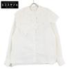 Shirocon SC2121-010AW-4 Whipped Collar Long Sleeve Blouse/ Tops 36 whiteUsed