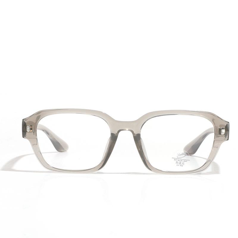 Glasses Square Flat Glasses Women'S Beige Plain Glasses Square Frame Glasses Men