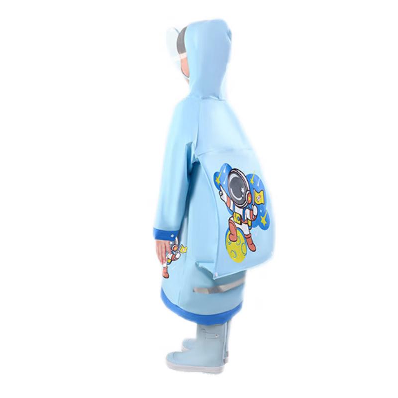 Kids  Cartoon EVA Raincoat with Schoolbag Slot 4XL