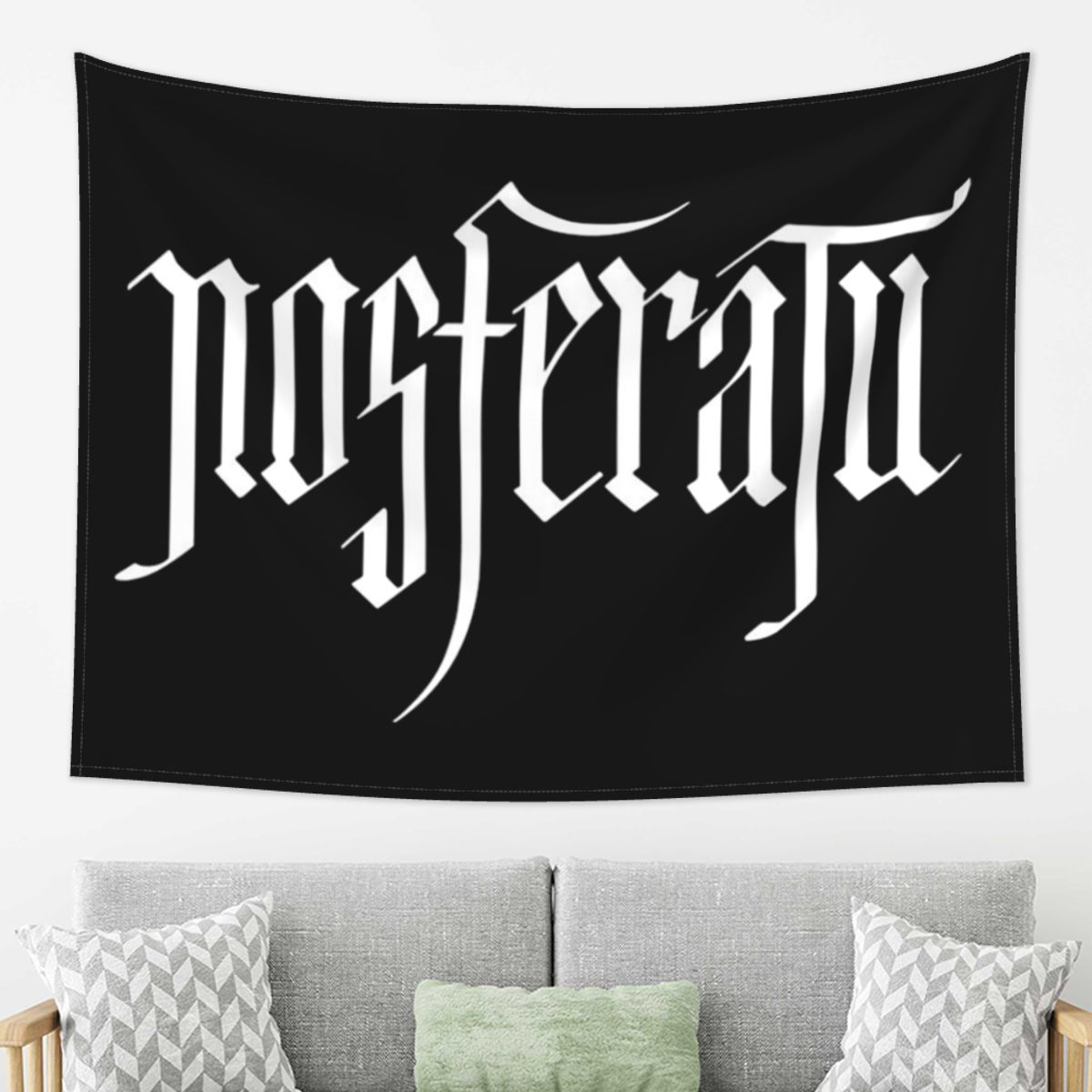 

Nosferatu 2024 Movie Logo Tapestry Wall Hanging Aesthetic Home Decoration Tapestries for Living Room Bedroom 74x94cm(29x37in)