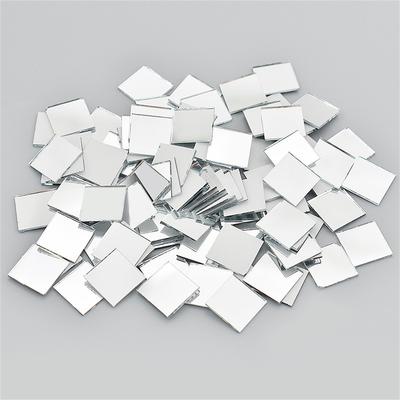 Wall Sticker Mirror Stickers 1.2mm 100PCS 10x10mm DIY Glass
