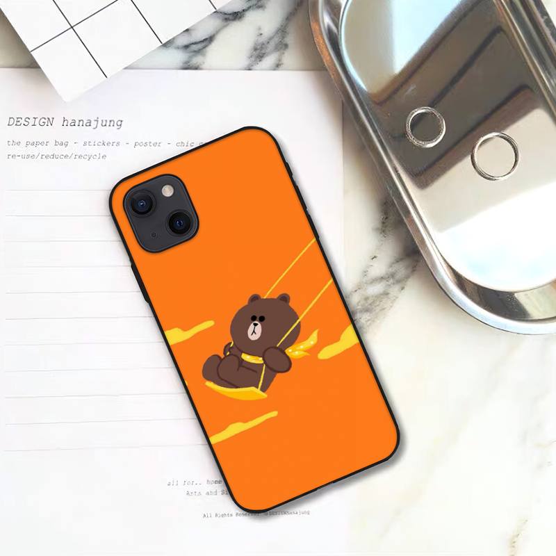 

L-LINE-Cute-FRIENDS-мультяшный чехол для телефона iPhone 11 12 Mini 13 14 15 Pro XS Max X Plus SE XR Shell iPhone12PRO