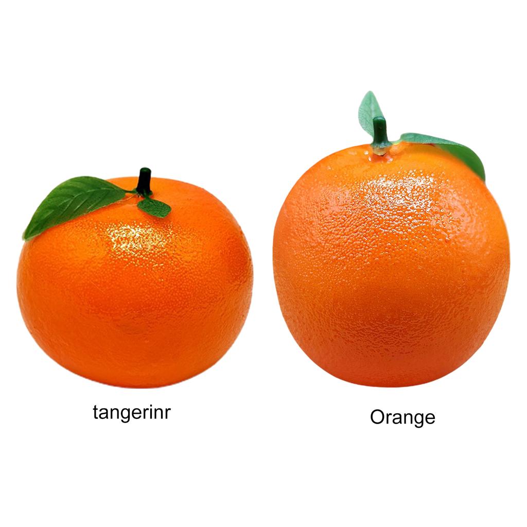 Künstliche Orange mit Grünen Blättern Schaumstoff Lebensecht Unecht Simulation Obst für Zuhause Party Küche Dekoration Fotografie