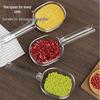 Multi-Functional Plastic Measuring Spoon with Clip for Rice, Flour, Grains, and Cat Food.