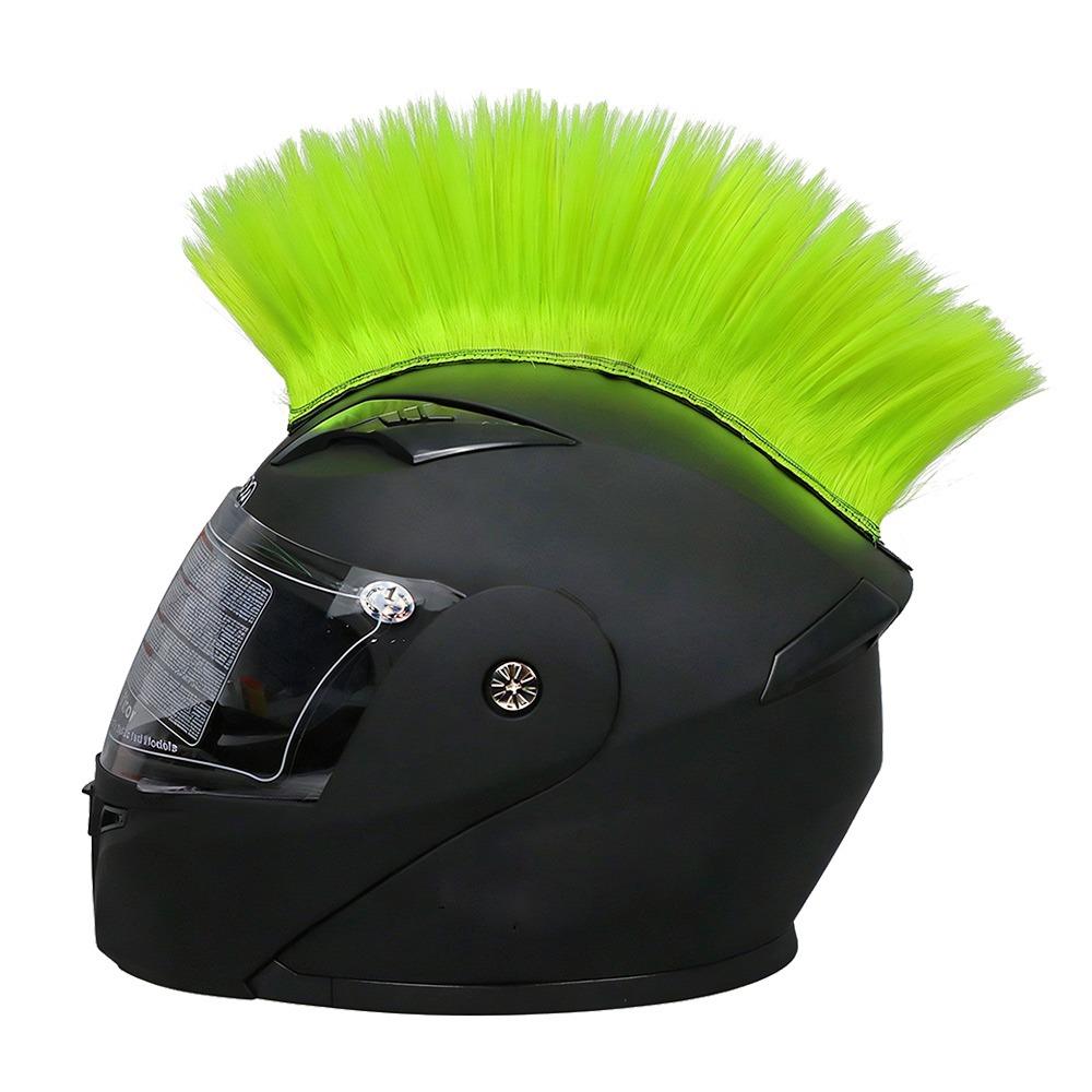 Synthetic Hawks Motor Helmet Decor Reusable Hair Sticker Funny Outdoor Wig