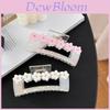 Large Square Hair Claw Clip Elegant Floral Design For Stylish Women In Pink And White