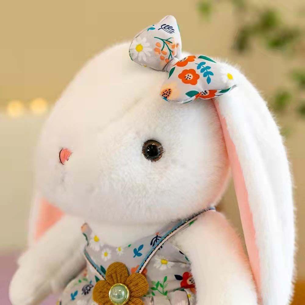 Soft Plush Floral Skirt Rabbit Plush Toy Long Ears Rabbit Doll Rabbit Stuffed Doll Bunny Plush Doll