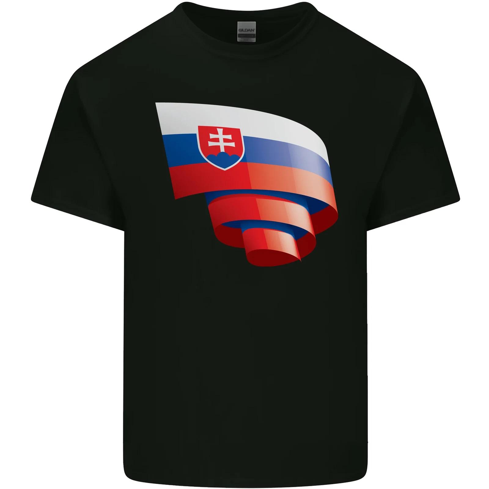 Curled Slovakia Flag Slovakia Day Football Kids T-Shirt Childrens 2XL