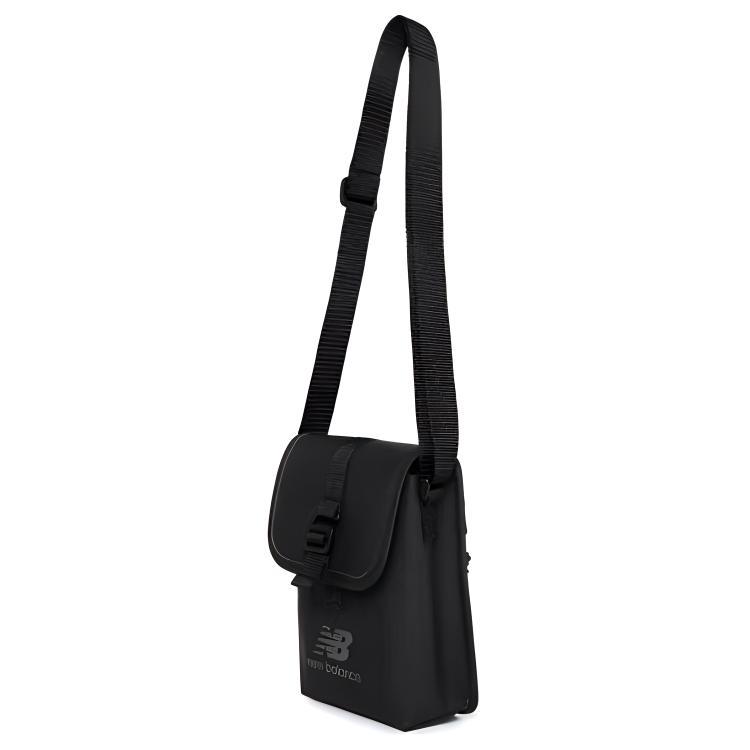 New Balance Synthetic Leather Crossbody Bag Regular Unisex Black (Unisex) Crossbody Bags LAB13644