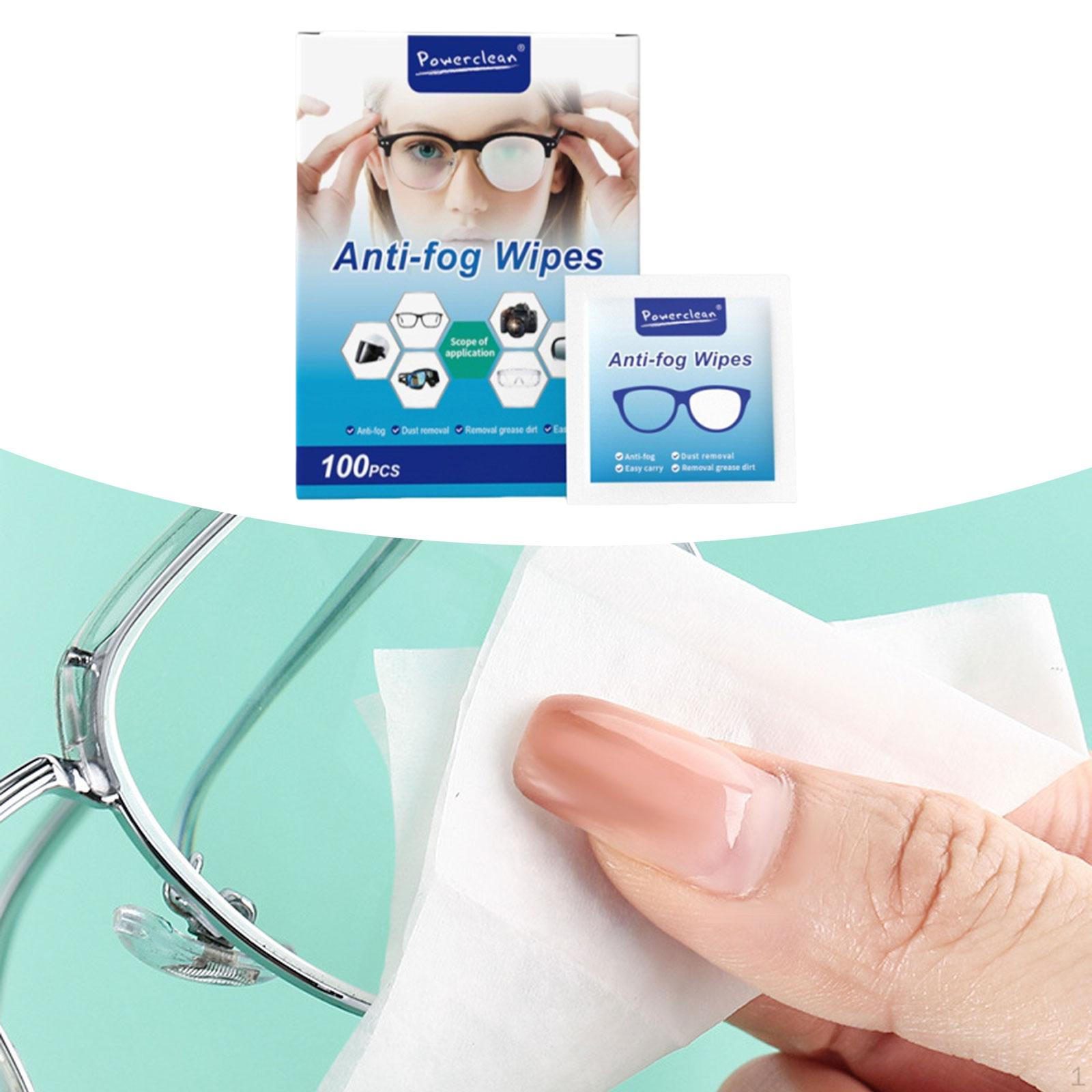 

100 штук Салфетки для очков против запотевания Универсальное Высокоэффективное средство против запотевания