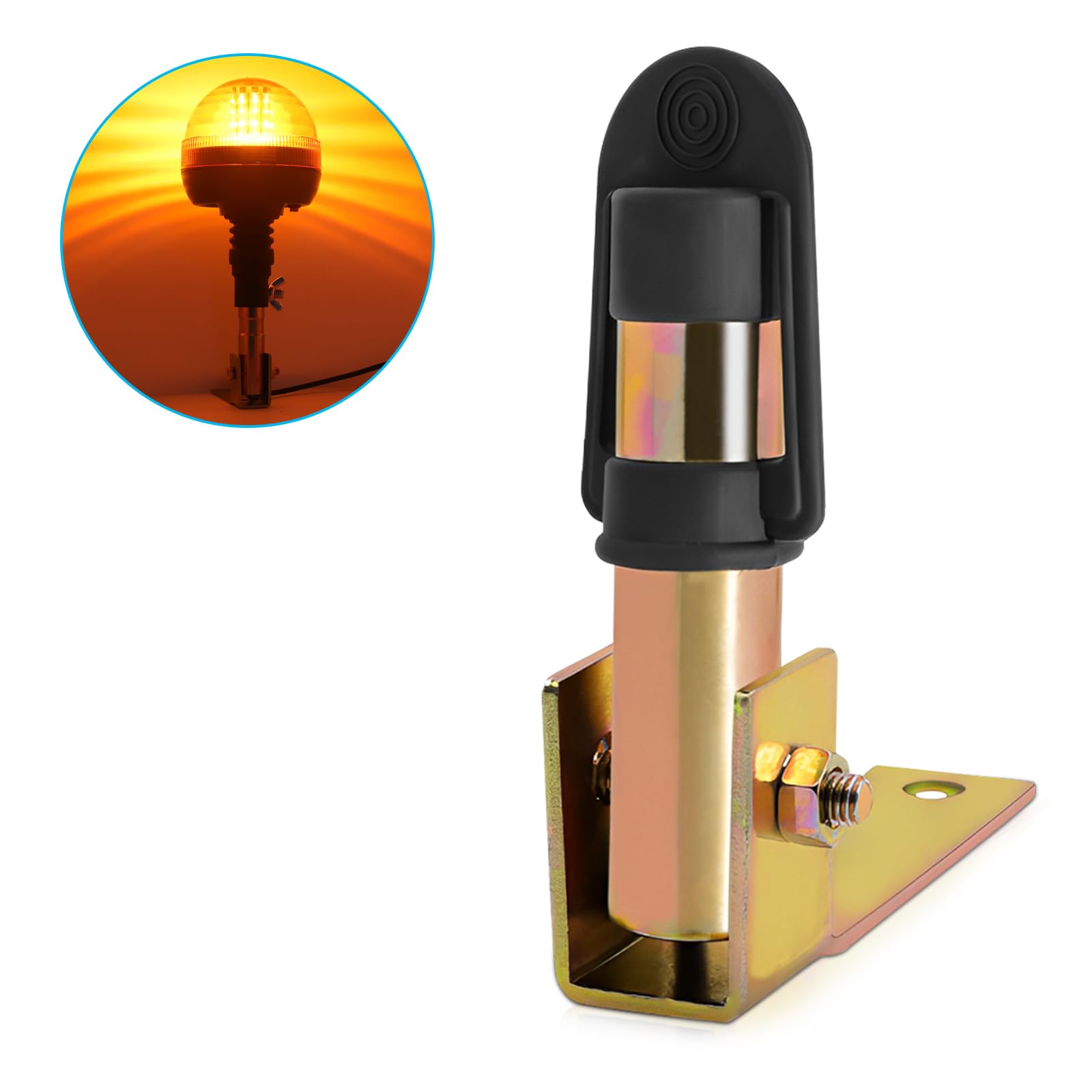 

Biqing 1pc Warning Light Bracket for Forklift, Tractor, Truck, Engineering Vehicle Flashing Swivel Warning Light Mounting Hardware L Shape style3