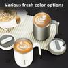 500ML Isolierte Kaffeetasse Reisebecher Thermosflasche aus Edelstahl mit Strohhalm