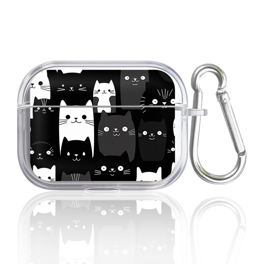 Case For Airpods Pro2 3 2 1 Pro 4 Pro3 Clear Earphone Cases Cover Cute Cat Lovely