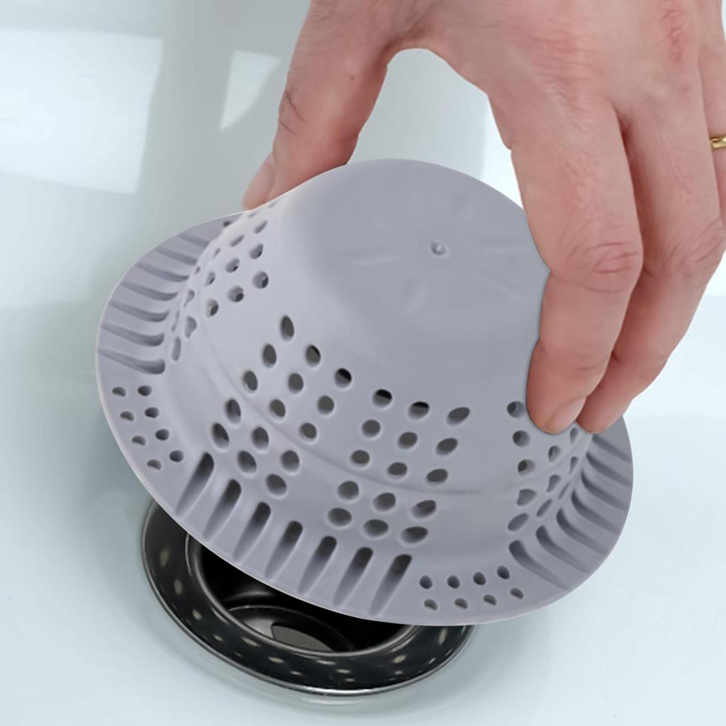 Shower Drain Hair Catcher Silicone Foldable Bathtub Drain Cover Stopper for Drainage Washbasin Sink Kitchen Bath Tub Shower