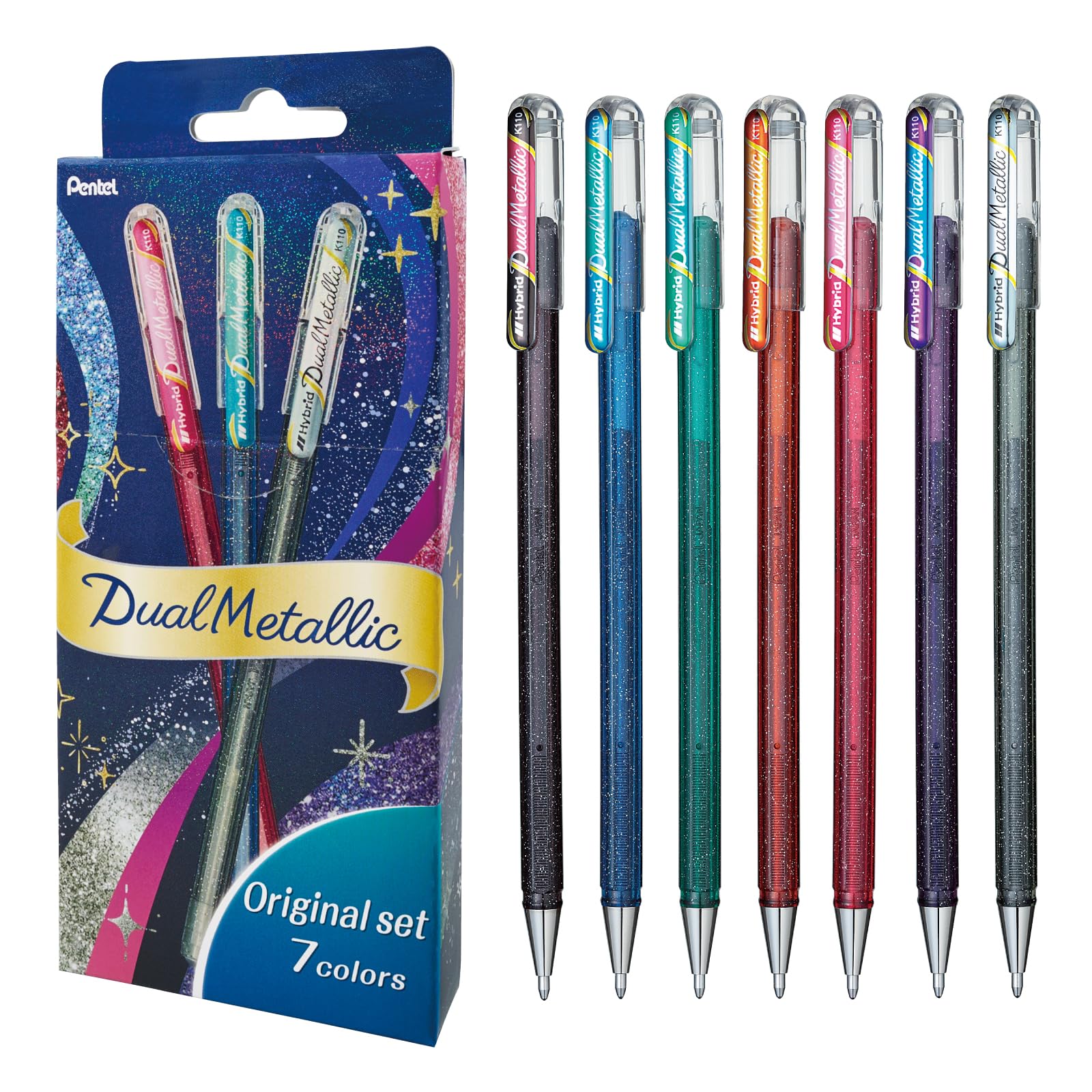

Pentel Ballpoint Pen Dual Metallic Original Set 7 Colors K110-D7STA