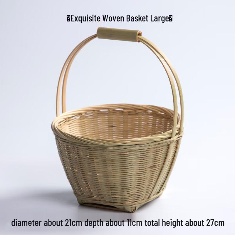 Youde Large Handled Bamboo Woven Basket