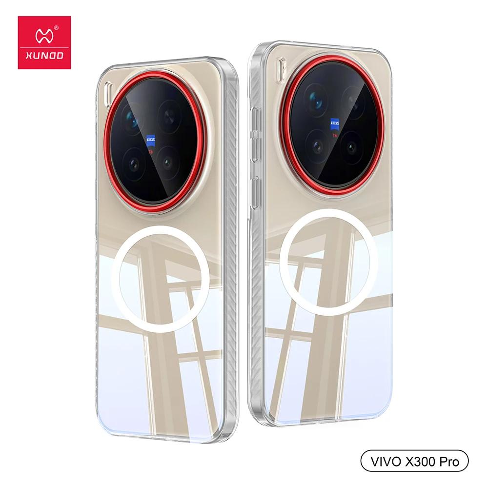 Für Vivo X300 Vivo X300 Pro Hülle XUNDD Klar Transparentes Gehäuse Ultradünn Vergilbungsresistent PC Handyhülle Mit Magnetring