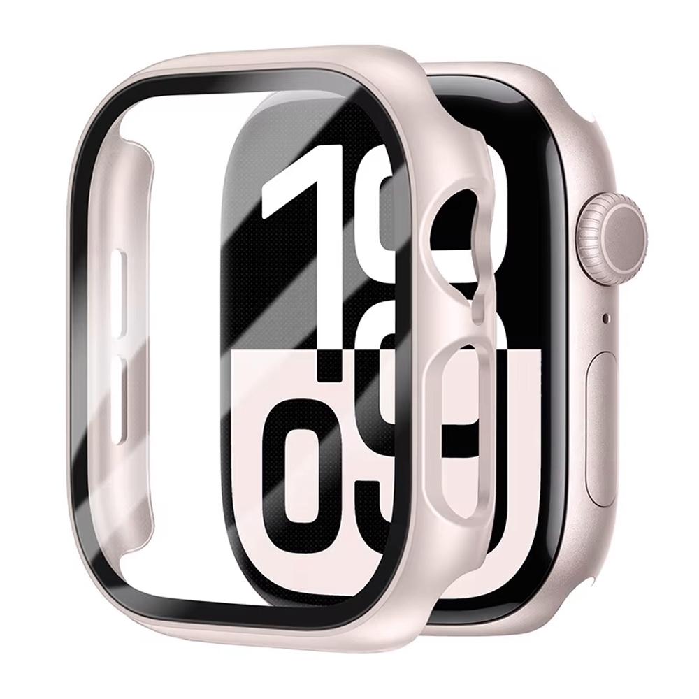 Case For Apple Watch Screen Protector 46mm 42mm 45mm 44mm 10 9 8 7 6 5 SE Tempered Glass PC Bumper Cover Protective 41 40 38 Mm