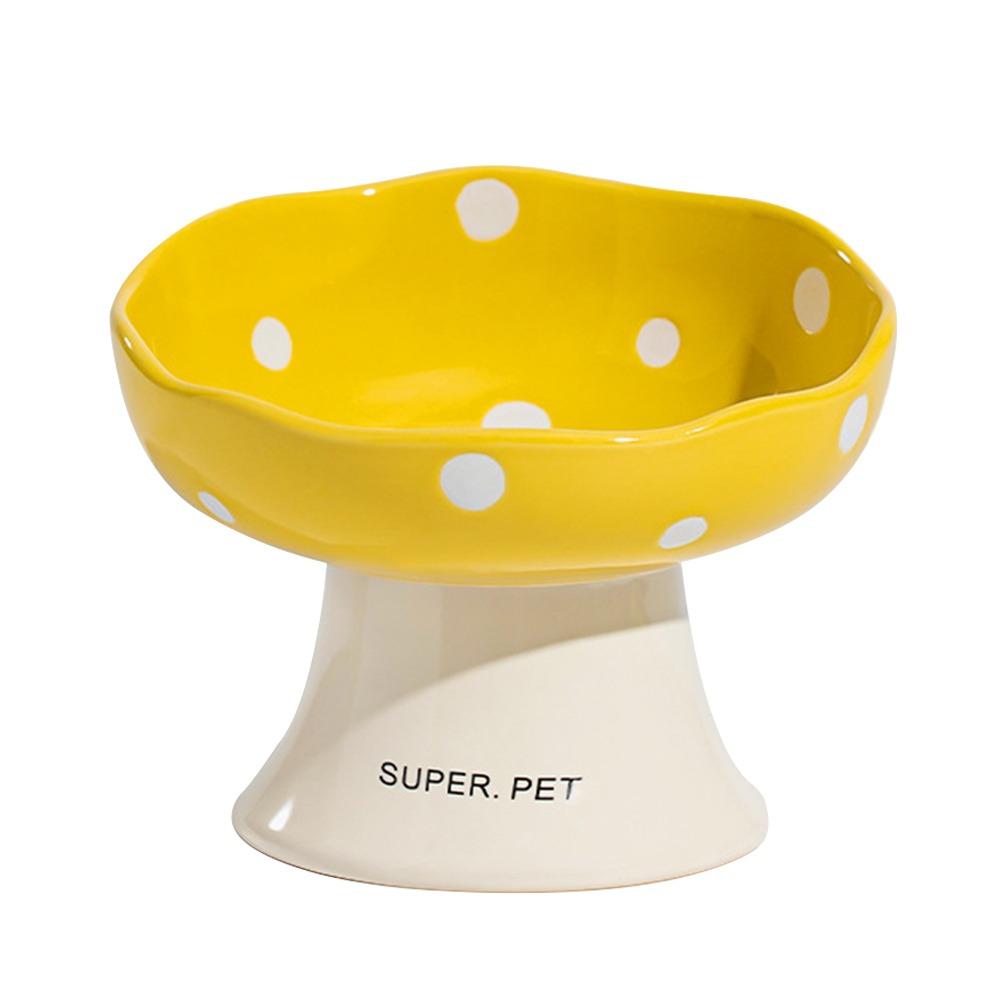 Keramik Nackenschutz Haustiernapf Schräger Mund Hohe Füße Pilz Katzen Napf Anti-schwarzes Kinn Anti-Umkippen Haustier Futter Napf
