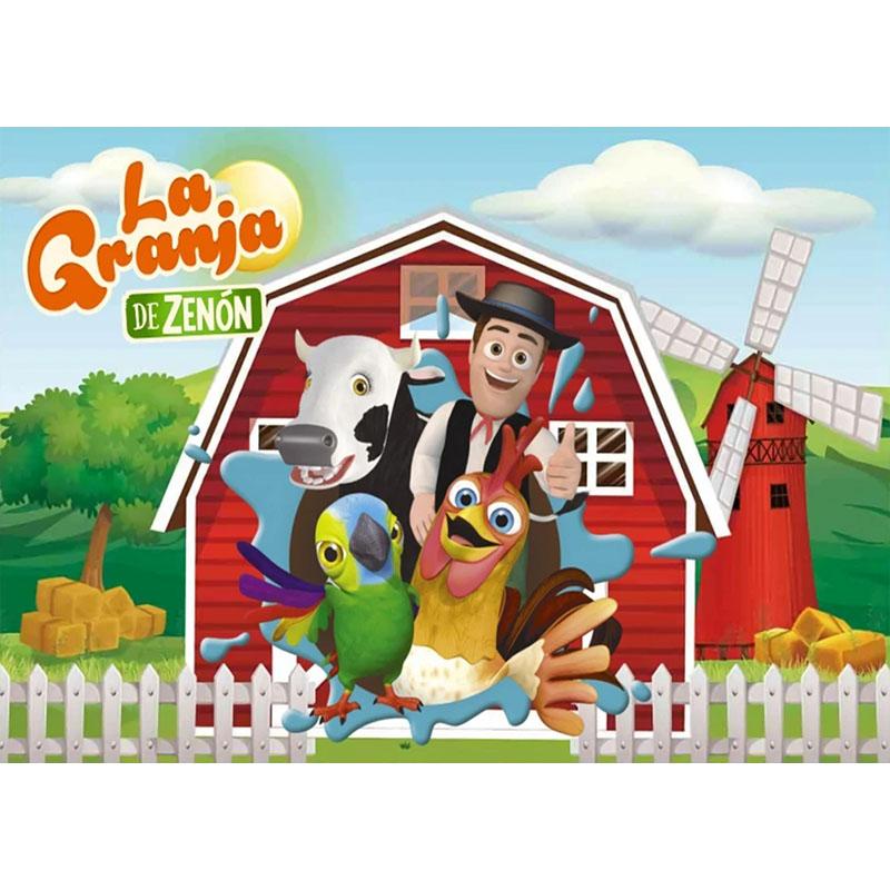 

Green Grass Farm Theme La Granja De Zenon Backdro Party Background Custom Decorate Kids 1st Birthday Baby Shower Photo Backdrop 150x100cm