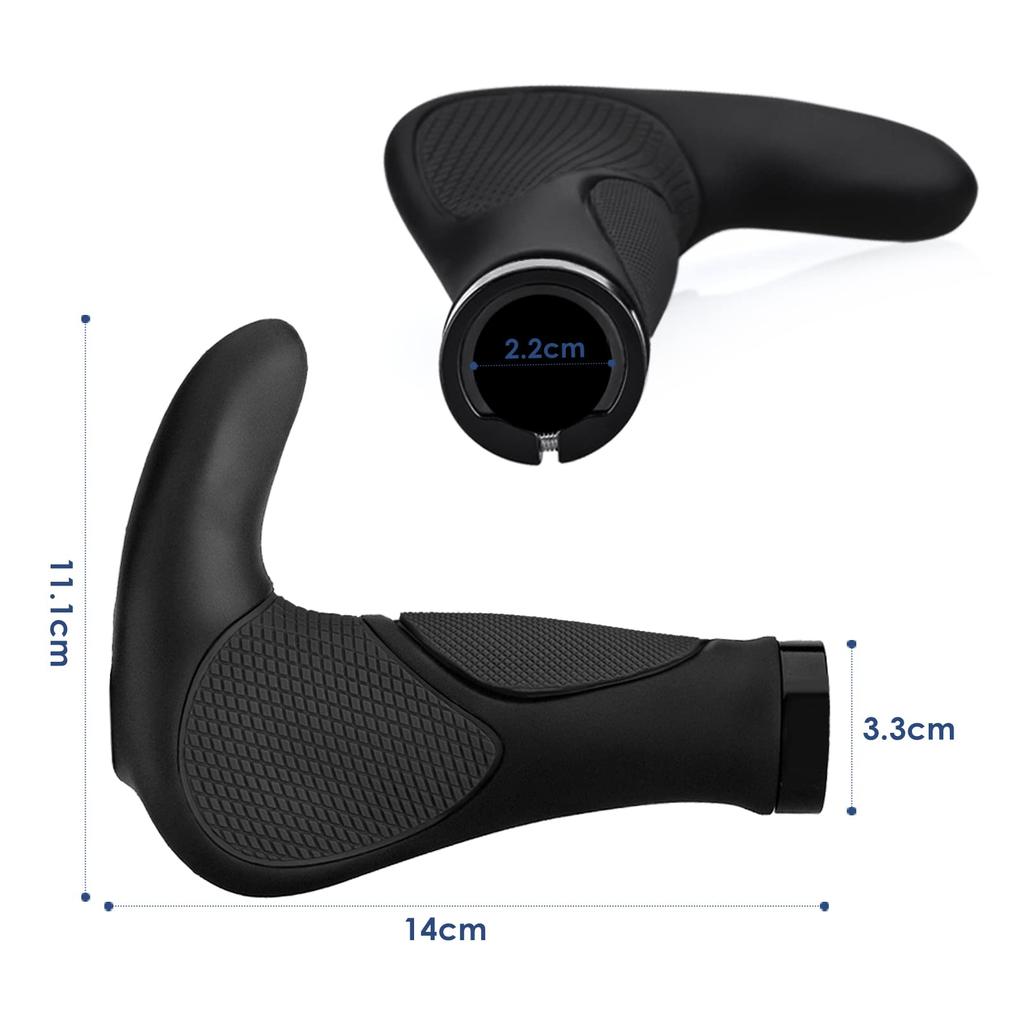 Simpeak Bicycle Grip, Ergo Grip, Inner Diameter 22mm, Universal, Durable,