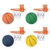 Silent Basketball with Hoop Bouncy Ball Low Noise Indoor Training Ball Portable Practice Ball Kids Toys Ball for Gift Party