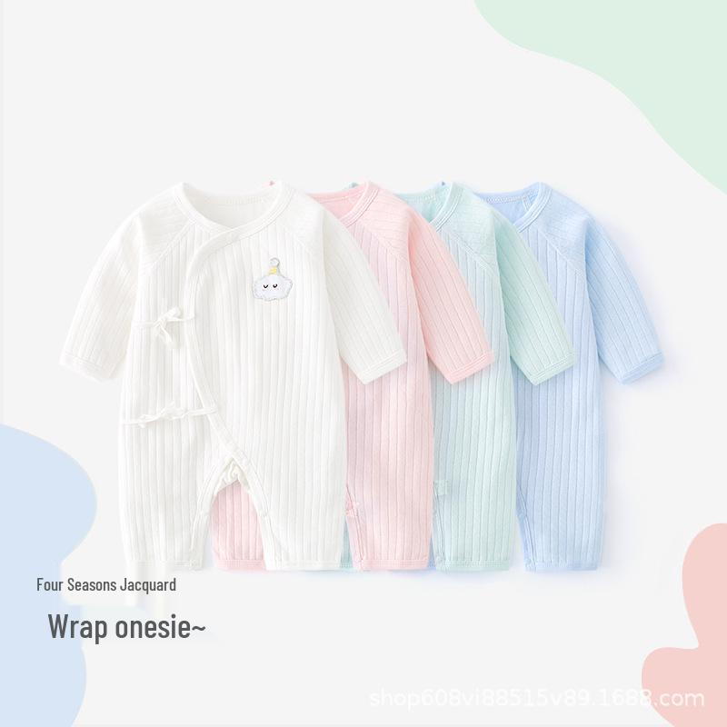 

Детский хлопковый ромпер-шаровары - Унисекс пижамный костюм для новорожденных 52 cm