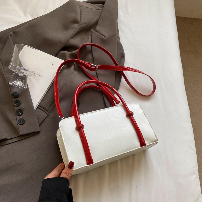 Small Retro PU Leather Underarm Bags for Women 2024 Winter Y2k Trend Korean Fashion Shoulder Bag Lady Silver Handbags Tote Bag