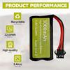 2PCS 7.4V 3000mAh 15C 2S Li-ion Battery with SM-4P Plug and USB Charging Cable for EC08, DE85, Remote Control Cars, Trucks, Boats, Drones, and