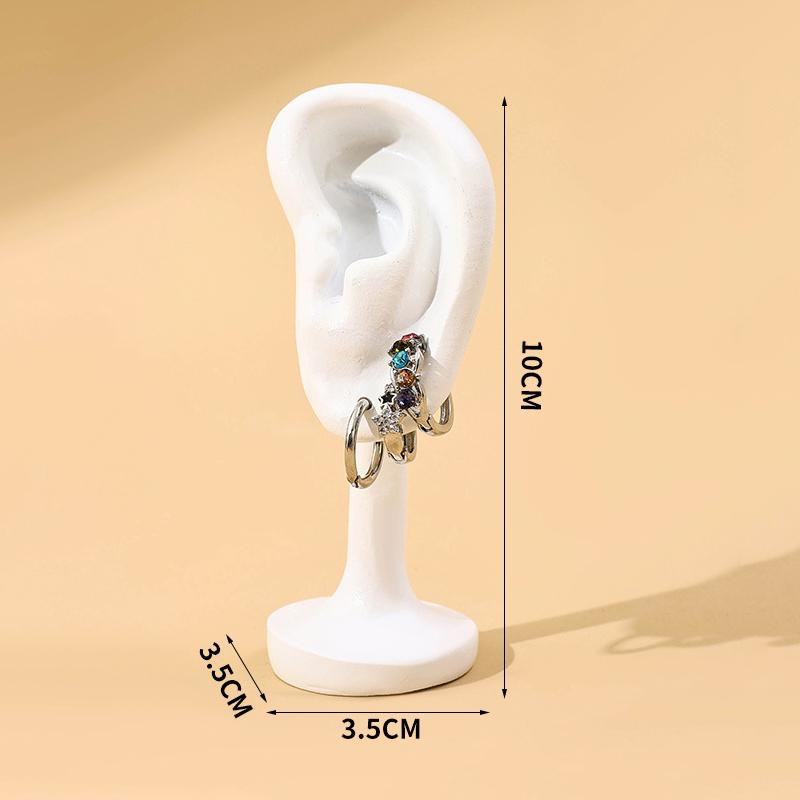 Resin Portable Earring Display Stand Jewelry Rack Ear Shaped Ear Studs Organizer Holder Rack For Earrings Earrings Display Tool