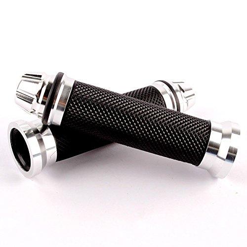 

evomosa Мотоциклетные ручки, Универсальные мотоциклетные ручки, Алюминиевые заглушки руля 0,9 дюйма (22,2 мм), CNC silver серебряный