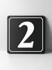 Metal House Number Sign, Black White Contrast, Outdoor Wall Decor for Home Street
