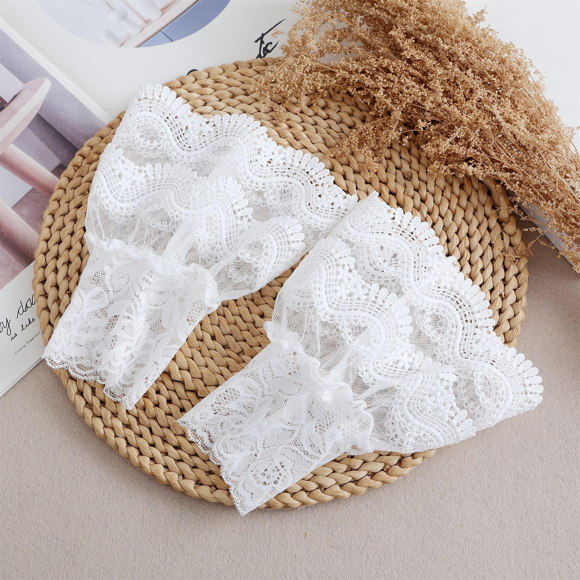 

Двухслойное кружево, цветочные оборки, накладные рукава, женская рубашка, съемные манжеты, браслет, накладные манжеты, ложные расклешенные рукава One Size