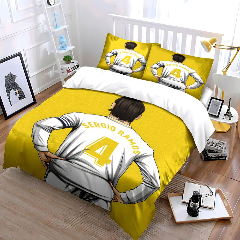Illustration of Sergio Ramos. Bedding sets Duvet cover sets Duvet covers Pillowcases(1 * Duvet Cover 2 * Pillowcases without duvet insert)