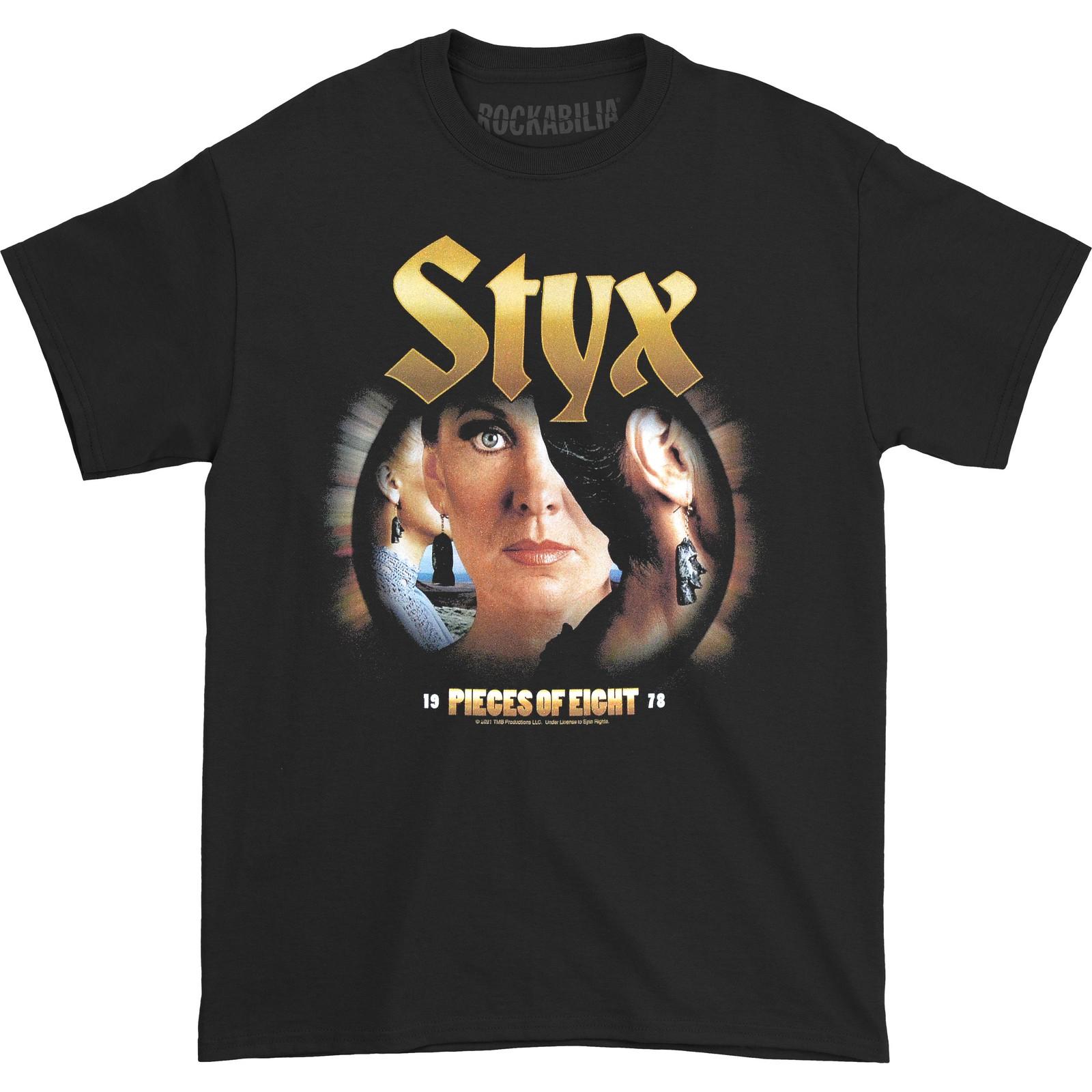 Men s Styx Pieces Of Eight Slim Fit T-shirt XXXXX-Large Black XXXXL