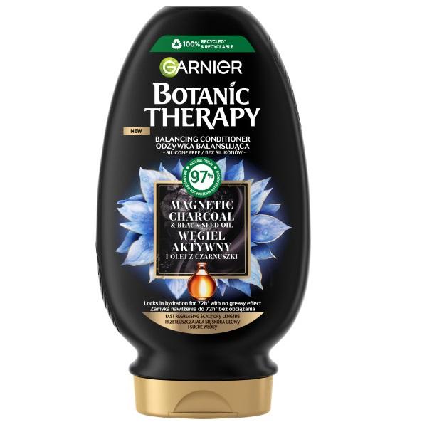 Garnier Oily Hair Balancing Conditioner with Charcoal & Black Seed Oil, 200ml – Ideal for Revitalizing Dry Scalp